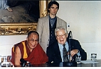 His Holiness the 14th Dalai Lama, Sir Peter Alexander Ustinov and Stephan Mögle-Stadel